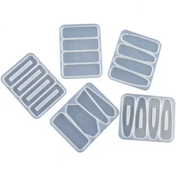 

Handmade Barrettes Silicone Epoxy Resin Molds DIY Hair Pin Acrylic Mold Alligator Hair Clip Molds Jewelry Making Tools