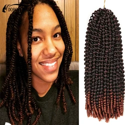INS FACING Synthetic Crochet Hair Twist Fluffy Spring Crochet Braiding Hair Afro Curly Hair Extensions 12 Inch Spring Twist