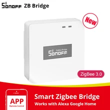 Itead sonoff zbbridge smart zigbee bridge, controle remoto zigbee e dispositivos wi-fi em ewelink app, funciona com alexa e google home