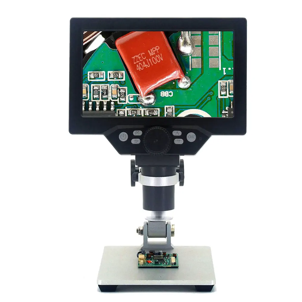 

HD 1200X Digital Microscope Electron Microscope 7 Inch Cell Phone Maintenance Phone Repair Magnifier And Metal Stand Microscopes