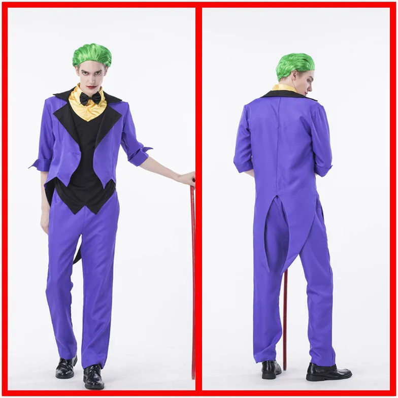 

Halloween Performance Wear Batman Batman Arkham Knight Joker Clown Cosplay Clothing MEN'S Uniform