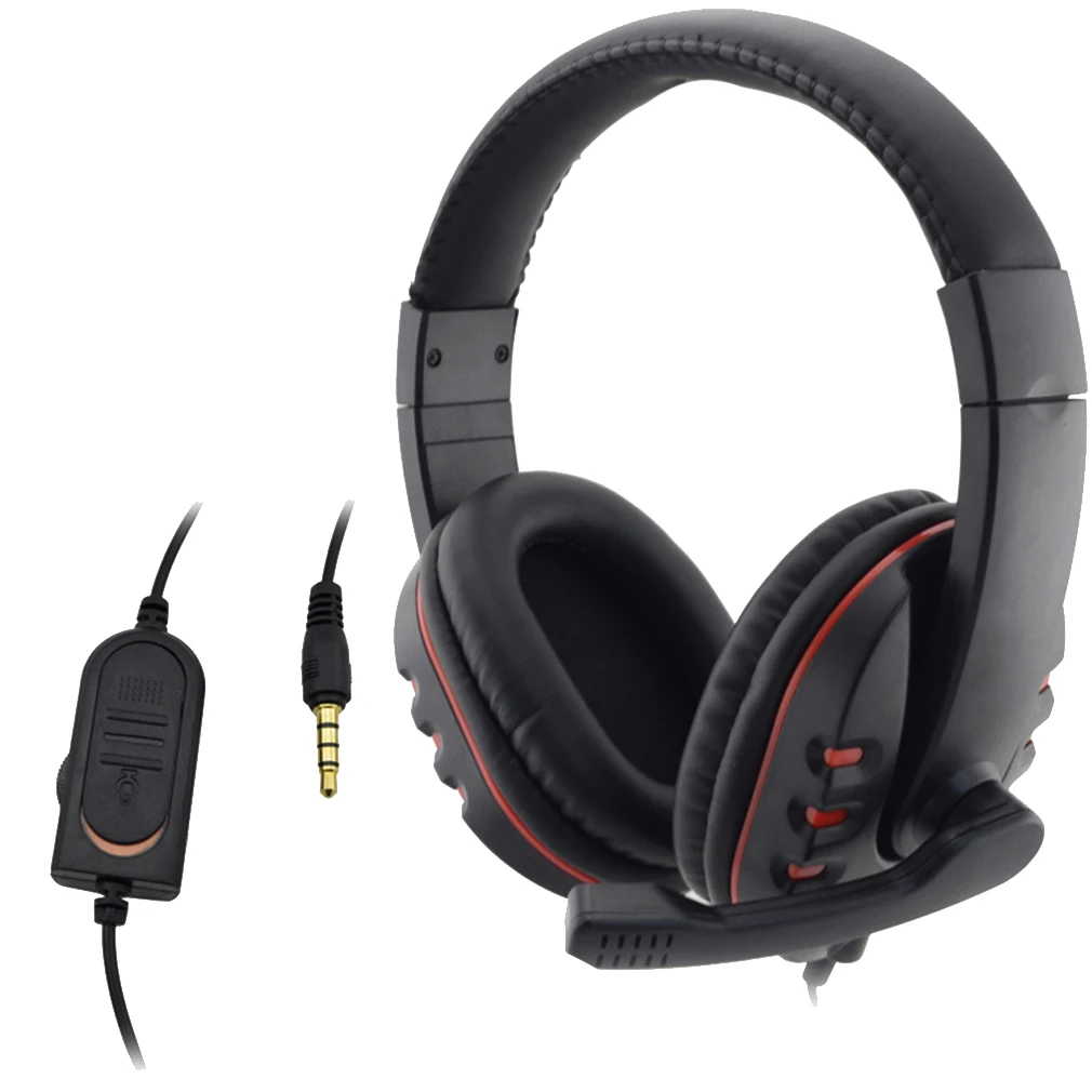 Hot New Wired 3.5mm gaming Headset Headphone Earphone Music Microphone For PS4 PlayStation 4 Game PC Chat fone de ouvido | Электроника