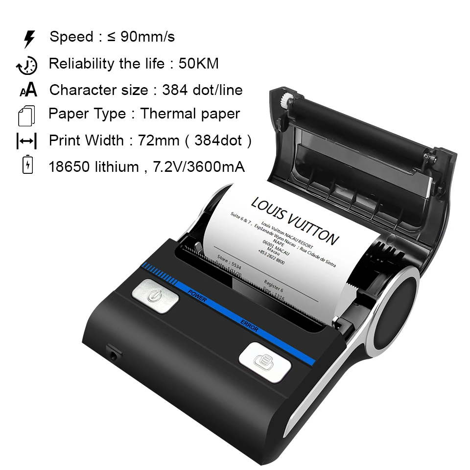 Milestone Impresora Termica Codigo De Barras 2021 New Printer принтер Portable Portátil  Mini Thermal Mi Machine USB Bluetooth