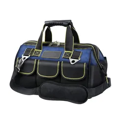 Sac à outils étanche, sac à outils à Large bouche avec 14 poches, sac fourre tout à outils de grande capacité, organisateur de sac à outils à Large bouche 