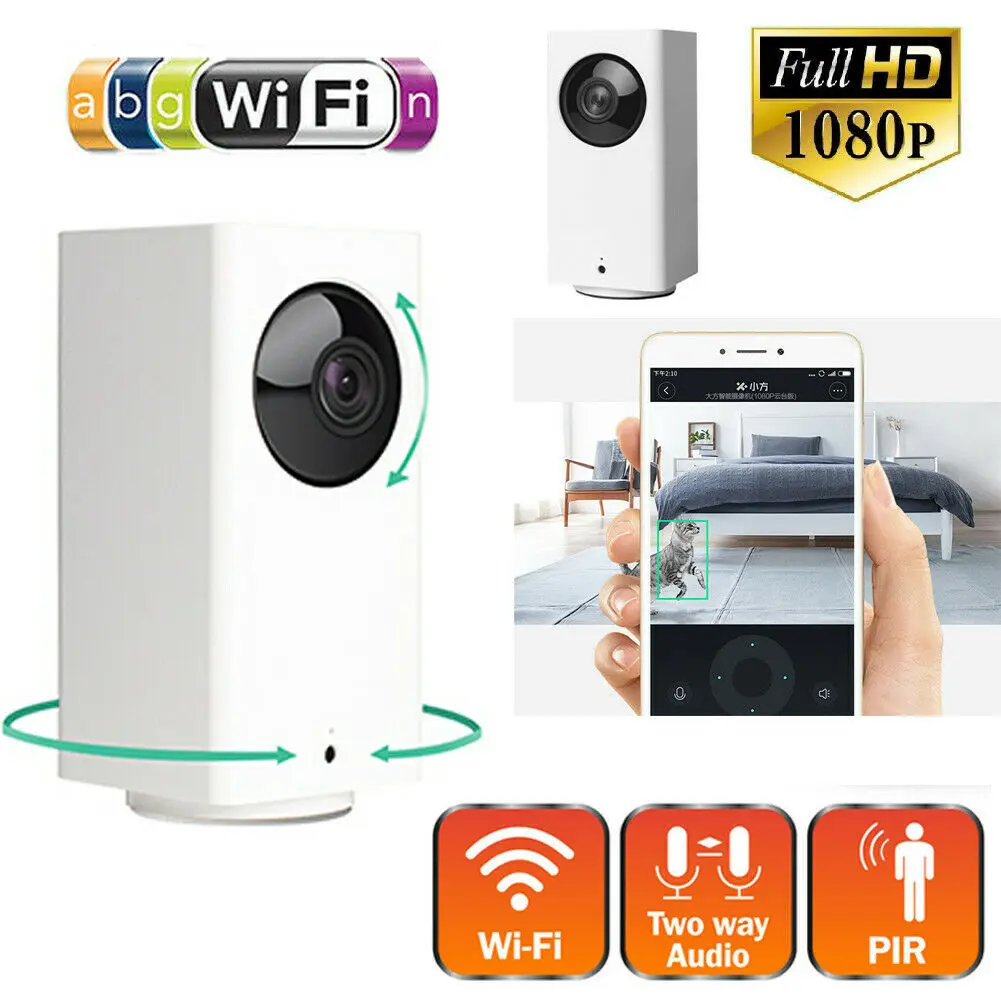 

1080P HD Wireless Smart Camera Home Security Smart WiFi 2-Way Audio Night Vision