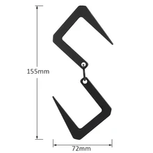 

4 PCS Stainless Steel Hanger Hook Outdoor Camping Two Way Storage Hook with Detachable Metal Connection Storage Hook 2021 New