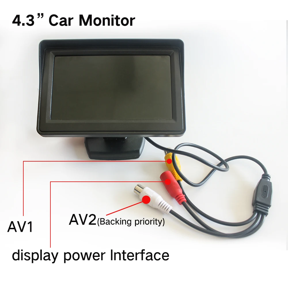 Reverse Image Display Car Monitor 4.3-inch on-board reversing monitor parking reversing display LCD color display