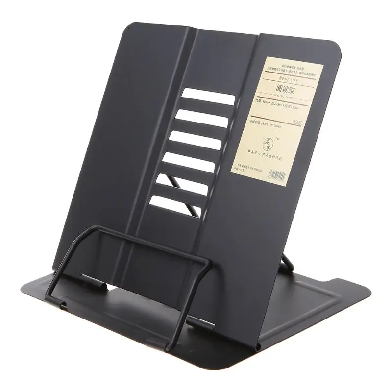 

Portable Metal Adjustable Reading Book Holder Support Document Shelf Bookstand R9JB