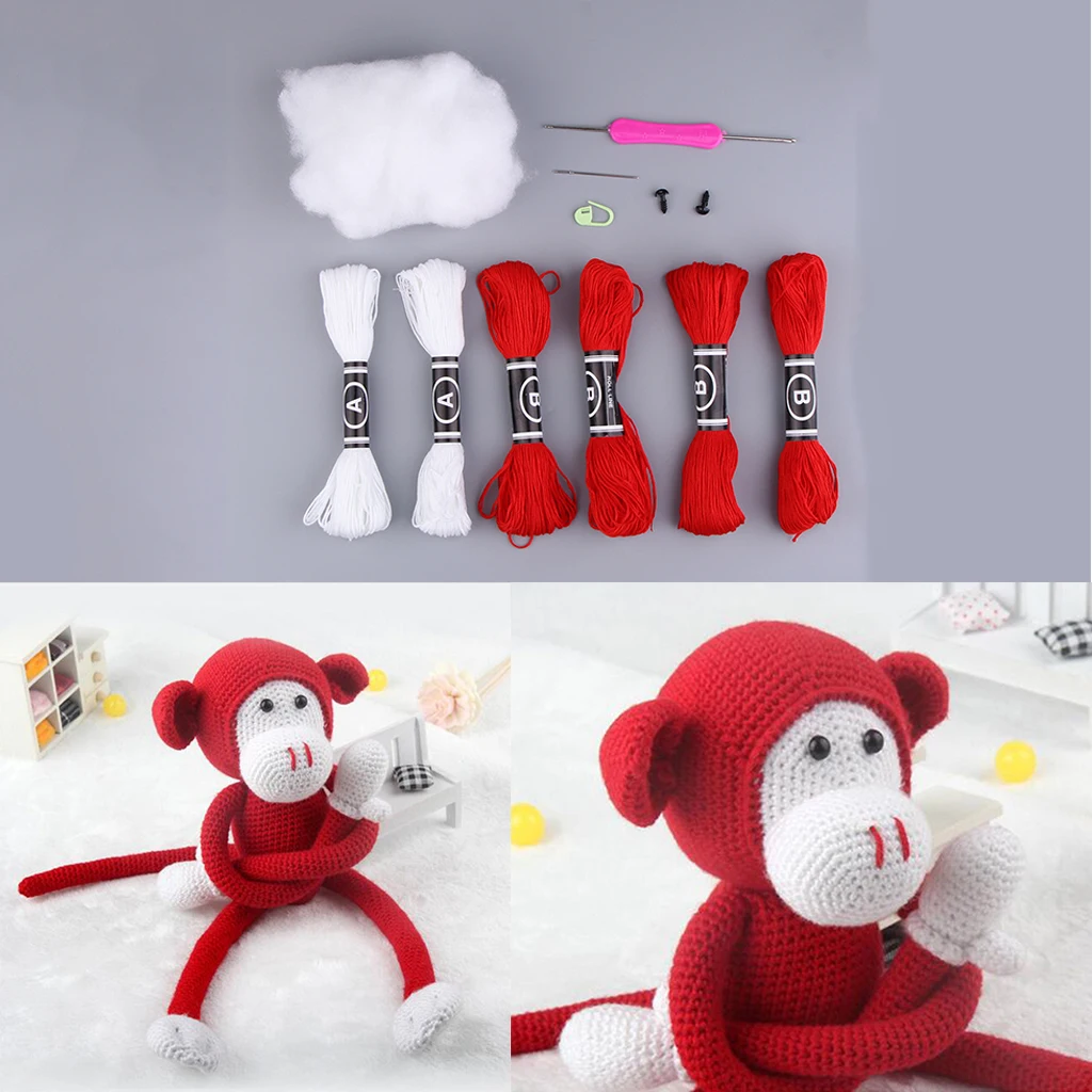 Monkey Doll Crochet Kit DIY Craft Project Handmade DIY Accessory