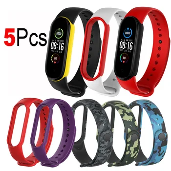 

Silicone Wristband For Xiaomi Mi Band 5 Bracelet Wrist Strap For Miband 5 4 3 Protector Smart Bracelet Replacement Wristband