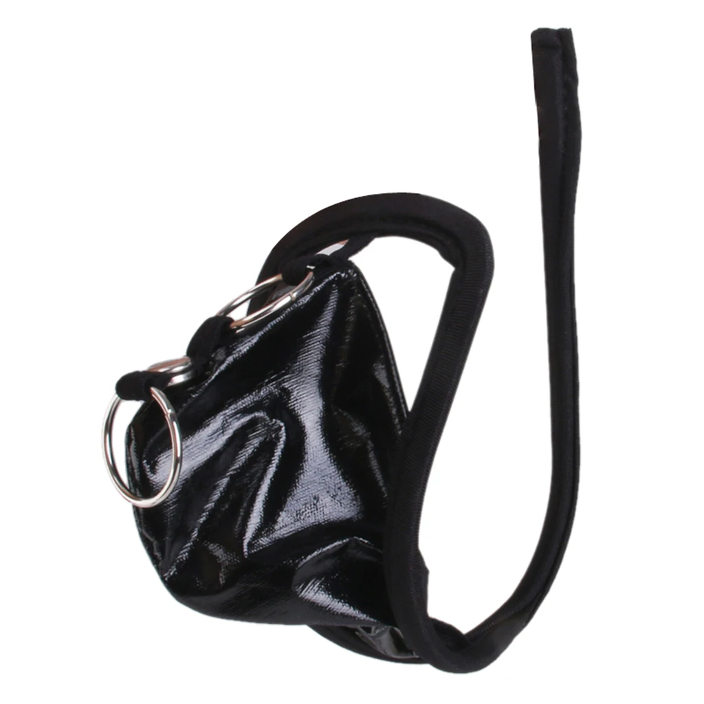  Men Male Wet Look Pouch Ring C-string Underwear Invisible Panties Thong Men's Sexy Panty Leather Briefs Exotic Costume