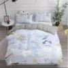 Home Textile Teddy Bear Flower Pattern Bedding Set Simple Bedspread Pillowcase Home Textile Children Adult Bedroom Decoration 2