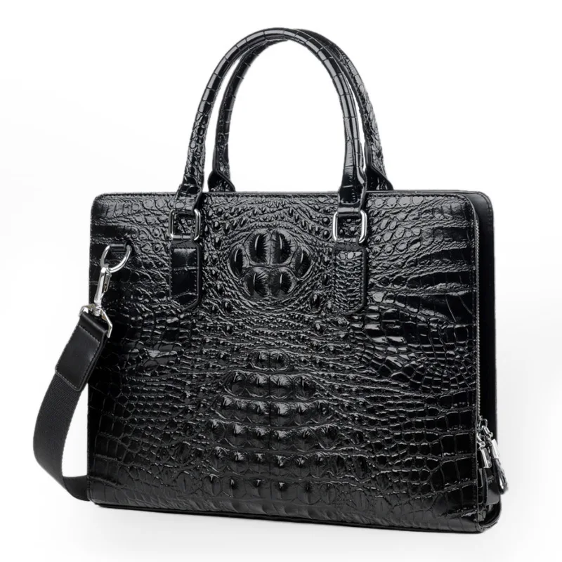 

Crocodile-print Briefcase for Business Men