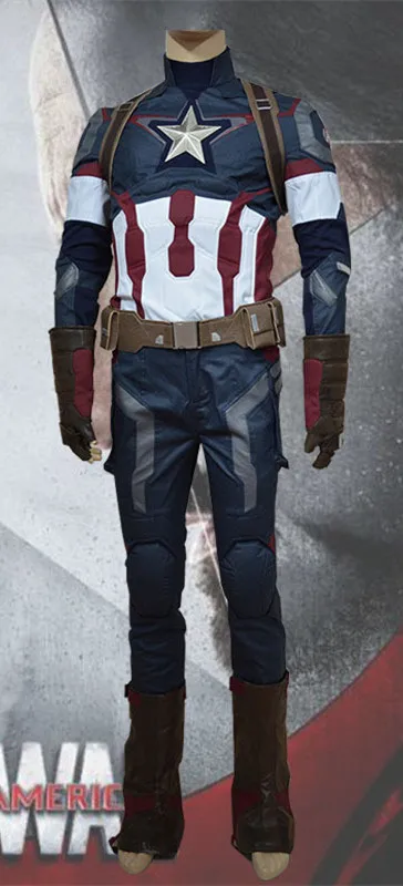 Full Set Without Hat Фильм Капитан Америка 3 Civil War Steve Rogers косплей костюм, полный набор одежды - Цвет: Full Set Without Hat