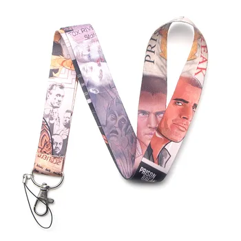 

20pcs/lot Prison Break Mobile Phone Lanyard Key Chain Creative Clip Badge Hang Rope Customizable Neck Strap Lanyards AL0922
