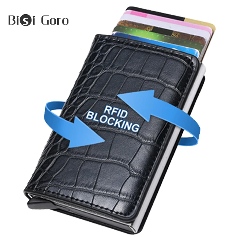 Кошелек для кредитных карт BISI GORO rfidкредитница кожаный кошелек безопасный