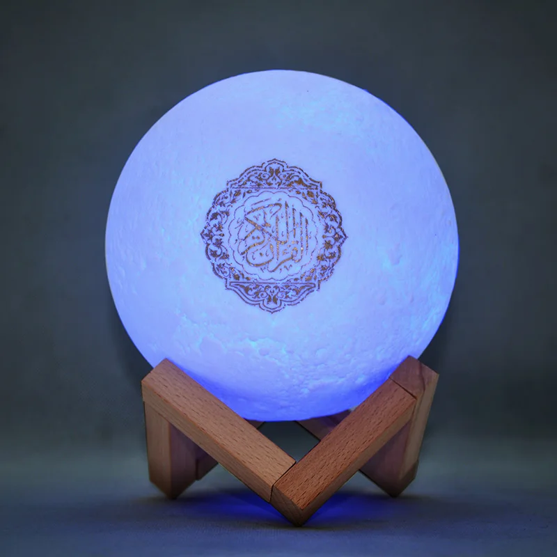bluetooth sem fio muçulmano noite lâmpada portátil alcorão lua com controle remoto app controle corão toque lâmpada