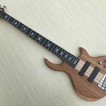 Хорошее качество, 5 струнная шея, профессиональная электрическая бас-гитара, 43 дюйма, hickory wood top, активная бас-гитара