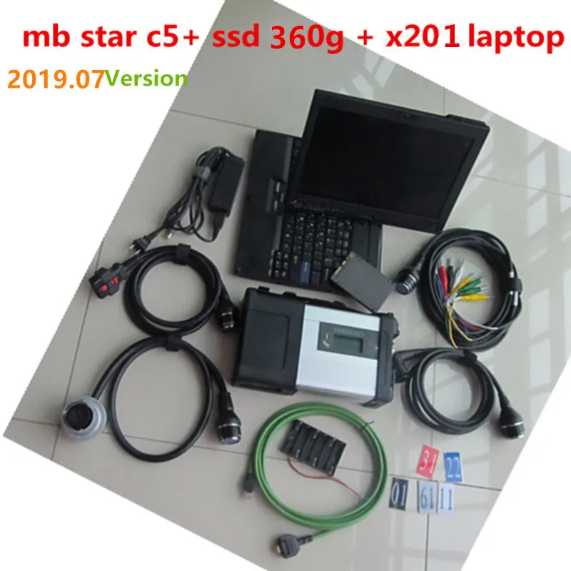Высокое Качество MB Star C5 SD Подключение C5 D. AS DTS,09 v Star диагностическое программное обеспечение HDD SSD с x201t ноутбук 4g i7 диагностический компьютер - Цвет: C5 X201 SSD