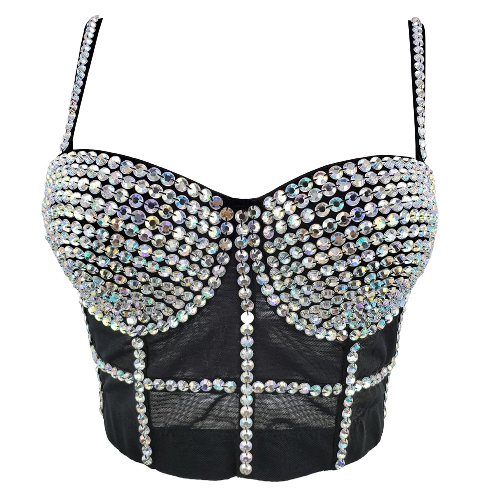 Cupnaya Diamante    ۹   Ǫ  Bustier ª ڸ Bralette ĳ̼ Shiny Clubwear ȭƮ 