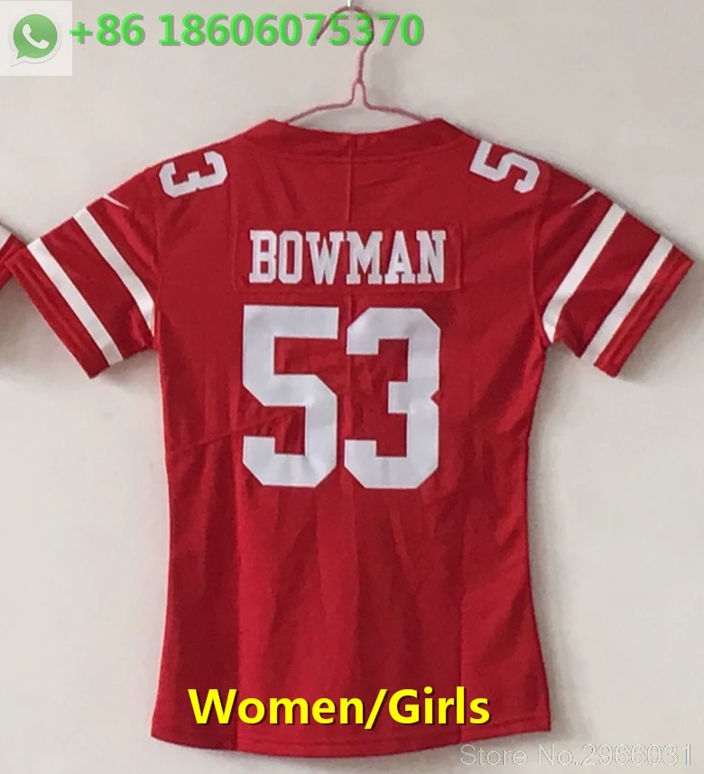 San Francisco A+++ качественные женские 10 Jimmy Garoppolo 16 Joe Монтана Карлос 28 Hyde NaVorro 53 Bowman Jimmy Jersey - Цвет: for women