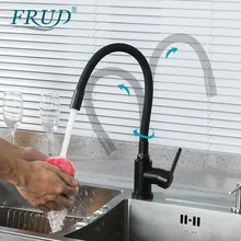 Frud Matte Black Kitchen Faucets 360 Degree Rotatable Water Mixer Taps Water-Saving Crane Water Tapware R42052-32