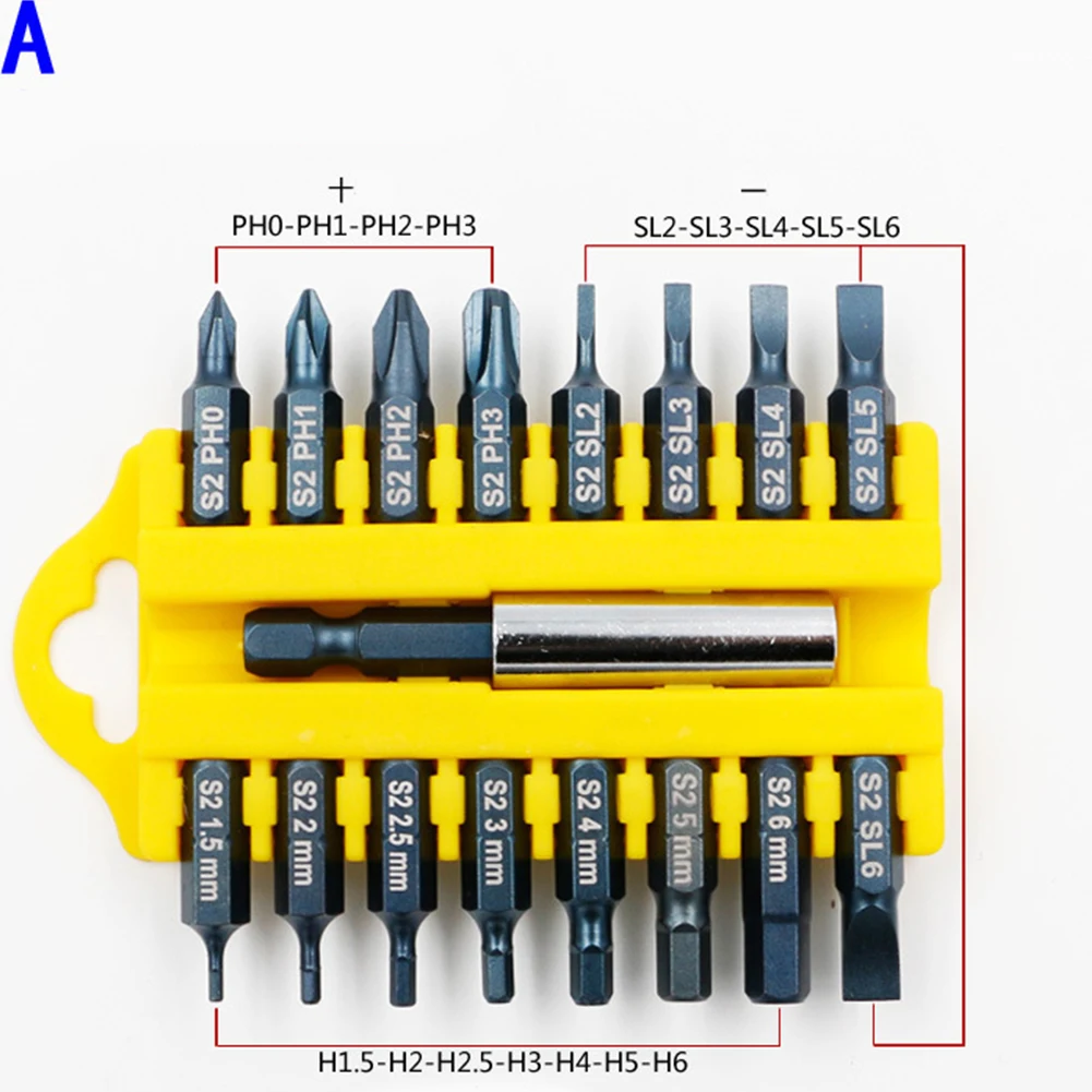 17 шт. Отвертка Набор Безопасности Torx шестигранные ручные инструменты магнитный держатель сталь вскрытия доказательство звезда винт биты - Цвет: A