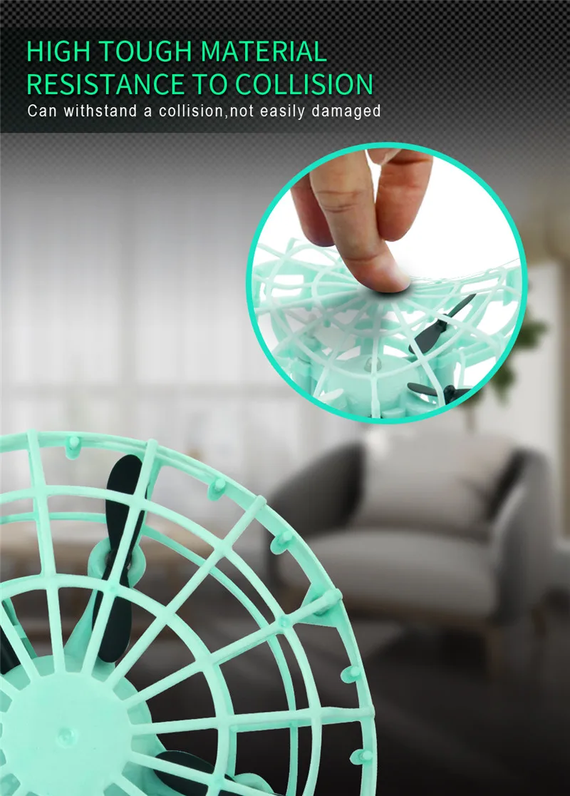 JDRC JD10  Mini Drone UFO Infrared Sensing Control Hand Aircraft Quadcopter Infraed Induction Intlligent Blue/Green RC Kid Toy