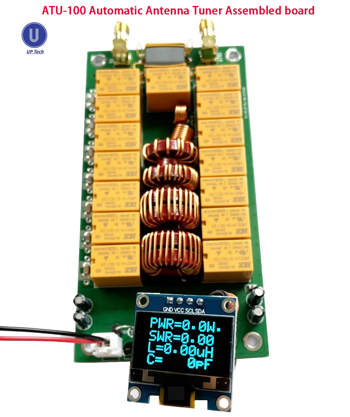 ATU-100 ATU100 1.8-50MHz DIY Kits machine Automatic Antenna Tuner by N7DDC 7x7 Firmware Programmed / SMT/ Chip Soldered/+OLED the best communication antenna