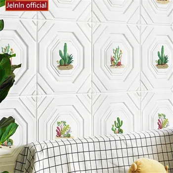 

color 3D cartoon marine pattern wall stickers storefront shop decoration renovation foam tile waterproof oil-proof wall paper