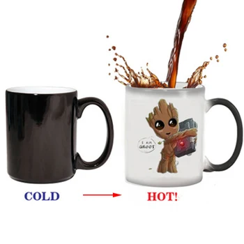 

2020 New 350mL Magic Funny Mugs - Im Groot Coffee Milk Tea Mug Color Changing Coffee Mug Best Gift for Your Friend or Kids Mug
