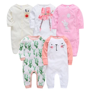

Spring Summer Newborn Toddler baby boy girl clothes footie cute watermelon print romper long sleeve comfortable jumpsuit overall