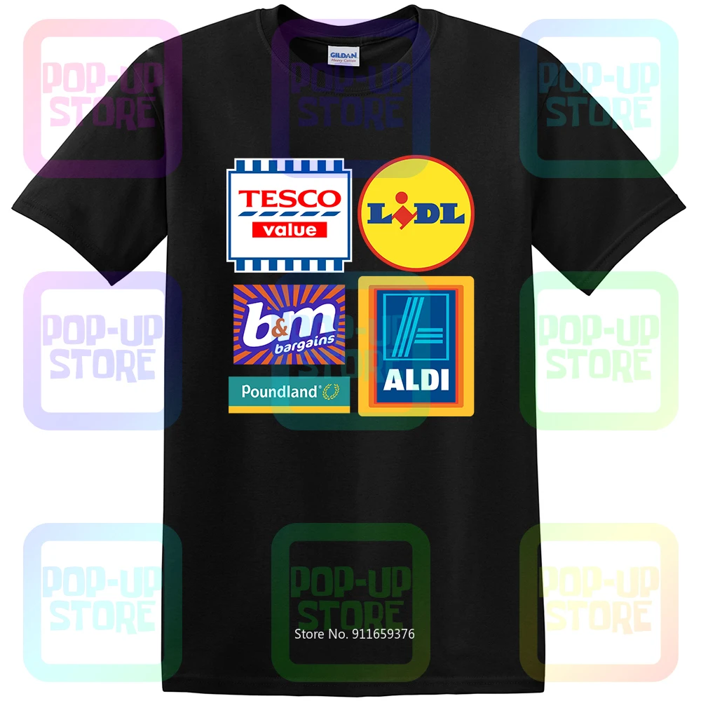 Budget Supermercato, Tesco Valore, Lidl, Aldi, Poundland, Bm, Uk High St Shirt T-Shirt Tee Unisex Taglia: S-3Xl