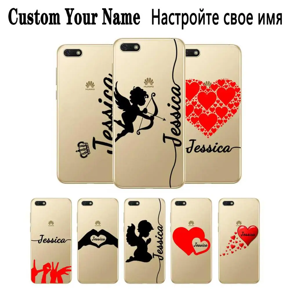 Глобальная популярность пользовательское имя DIY чехол для Huawei P8 P9 P10 P20 P30 Lite Pro P Smart