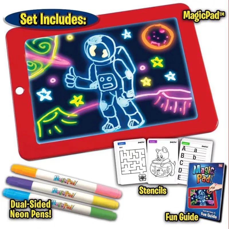 

3D Magic Pad Reuse Create Art That Glows Magic Board Children Writing Board Clipboard Gift Response Creative Toy Drop Shipping