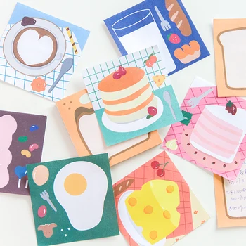 

Delicious food Series Memo Pad Girl Diary DIY Planner Sticky Notes Paper Bookmark Portable Notepad School Stationery Escolar