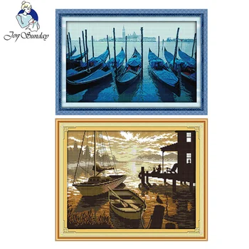 

Sailing series DIY needlework crafts 11CT14CT printed pattern Cross Stitch kit DMC fabric counted on canvas Embroidery set decor