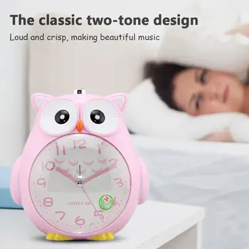

Cute Owl Luminous Alarm Clock Student Children Bed Snooze Function Clock With Soft Night Light Loud Alarm Home Room Decor