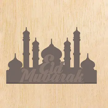 

Wooden MDF Eid Mubarak Ramadan Home Party Decoration Ornament Festival Muslim Islamic Gifts D08D