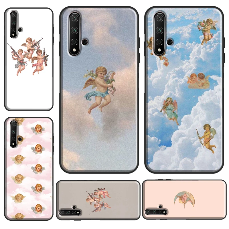 Милый милый чехол с ангелами эпохи Возрождения и Купидоном для Huawei Nova 5T Y6 Y7 Y9 2019