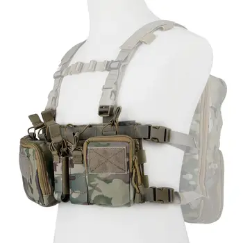 

Tactical Molle Vest Ammo Chest Rig Removable Hunting Airsoft Paintball Gear Vest 5.56 9mm Magazine Pouch