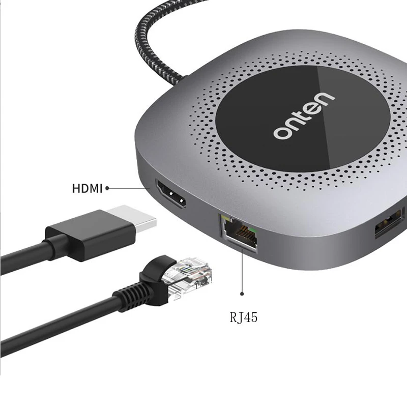 6 в 1 мульти USB C к HDMI адаптер USB 3,0 концентратор RJ45 Lan PD Зарядка для нового MacBook samsung S8/9 huawei mate 10/20 type C концентратор