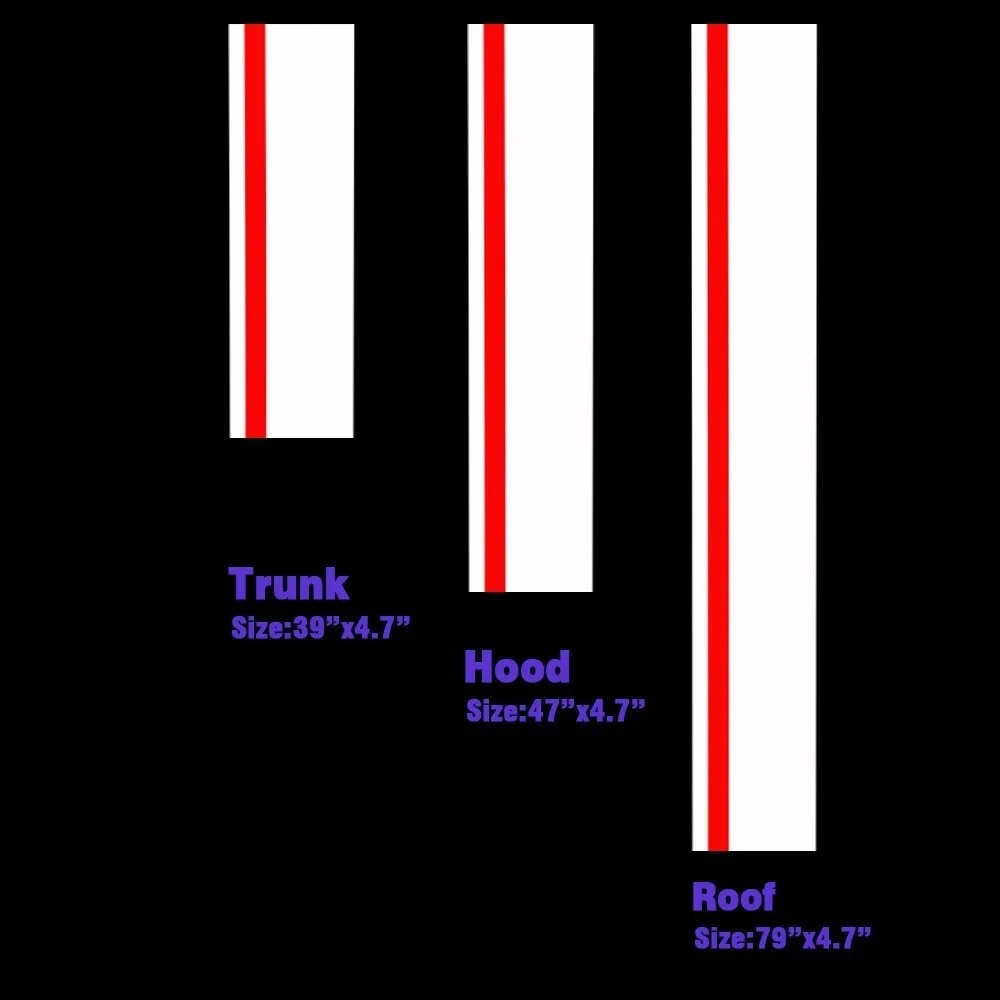 1 пара боковой капот на крышу задний Гоночный комплект в полоску виниловая графическая наклейка на багажник автомобиля декоративные полоски для всех автомобилей внедорожник