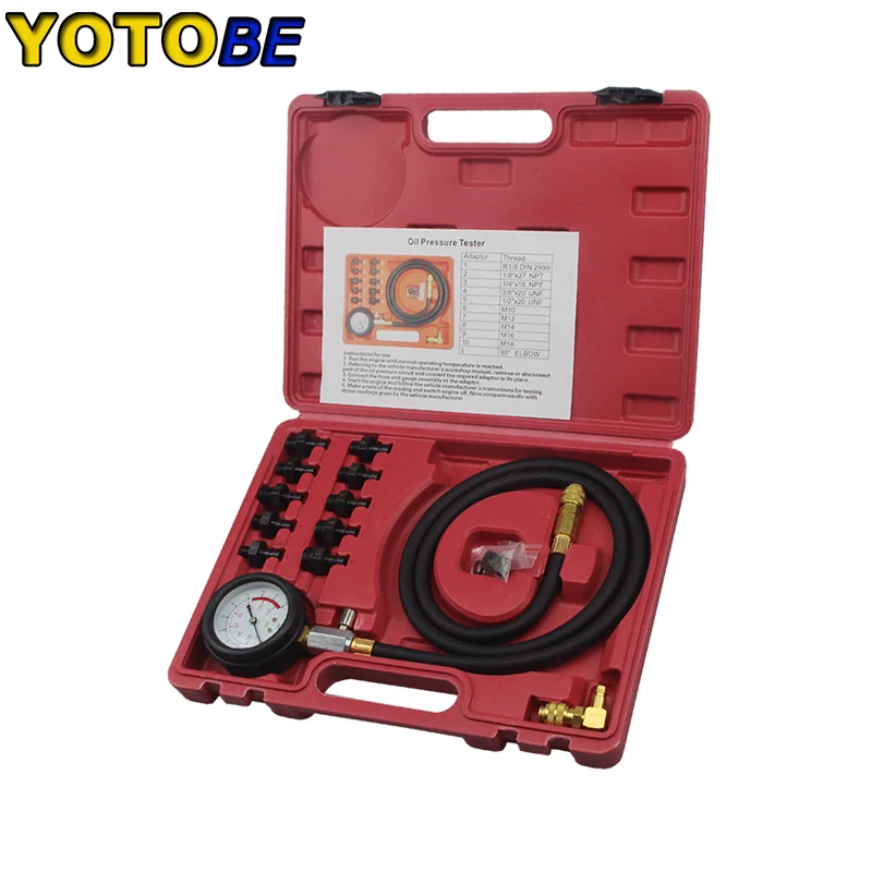 Engine Oil Pressure Test Kit Tester Low Oil Warning Devices Car Garage