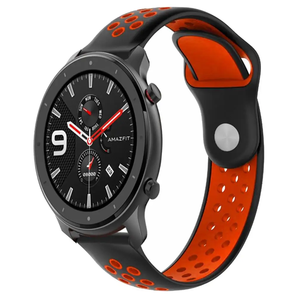 Amazfit 47 мм GTR Универсальный сменный Двухцветный силиконовый ремешок для часов 22