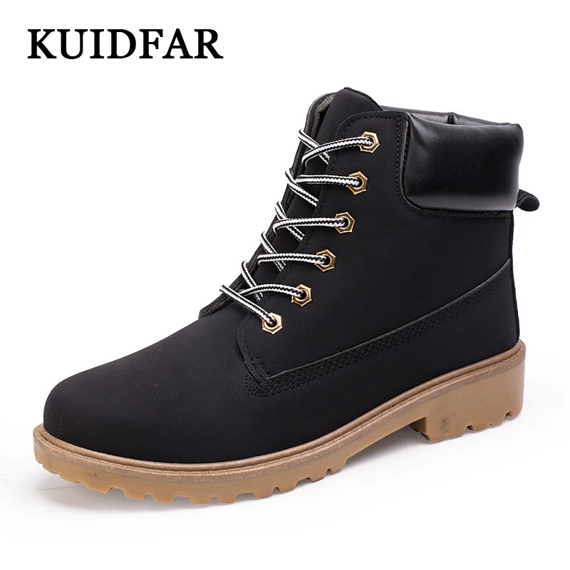

KUIDFAR Men Boots 2017 Autumn Winter Boot British Style Work shoes mens rain boots Men Shoes winter military