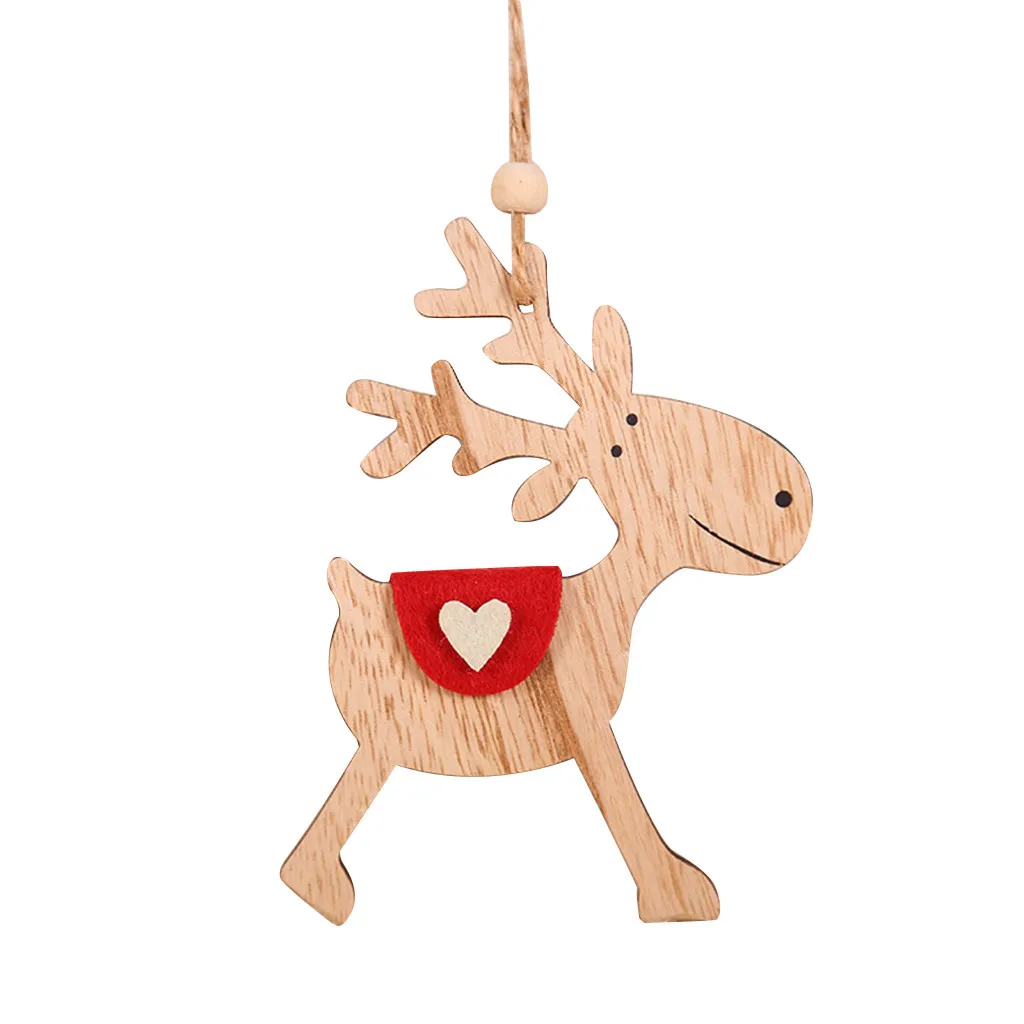 Темный хаки Christmas Decorations Mini Christmas Tree Painted Wooden Gift Decoration Pendant Home Decor Hot Sale - Цвет: Темный хаки