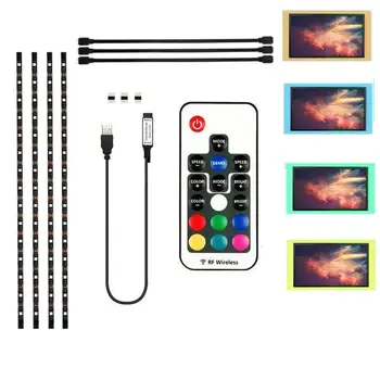 

USB TV LED Backlight Strip Light Behind TV LED Strip Lights LED TV for 32-66 in HDTV Bias Lighting, 6.56ft/200cm Black Strip