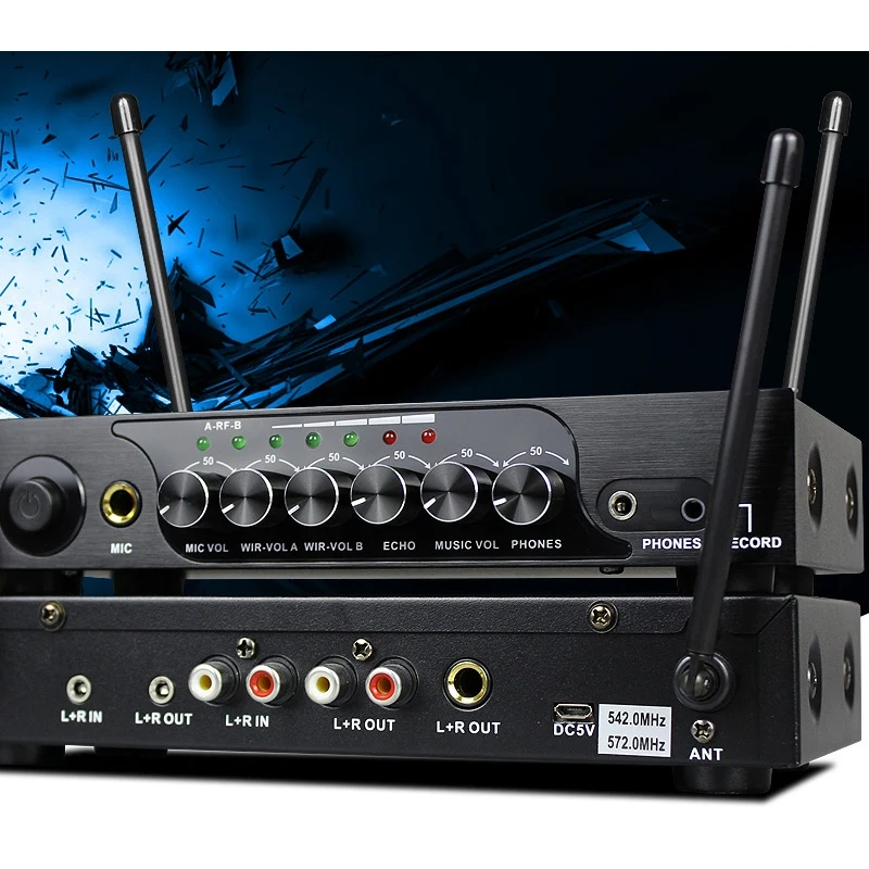Профессиональный UHF Bluetooth беспроводной микрофон M6 с регулируемыми басами