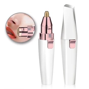 

2 in 1 Electric Eyebrow Trimmer Makeup Painless Eye Brow Epilator Mini Shaver Razor Portable Facial Hair Remover Women Depilator